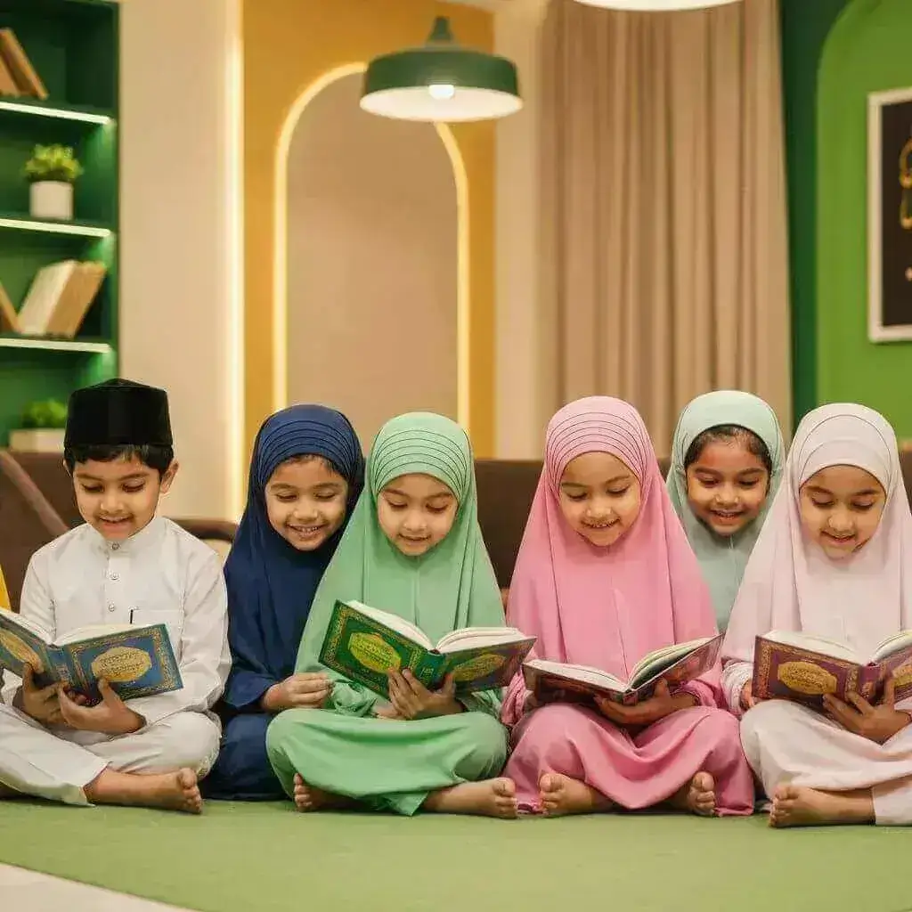 Children learning Quran